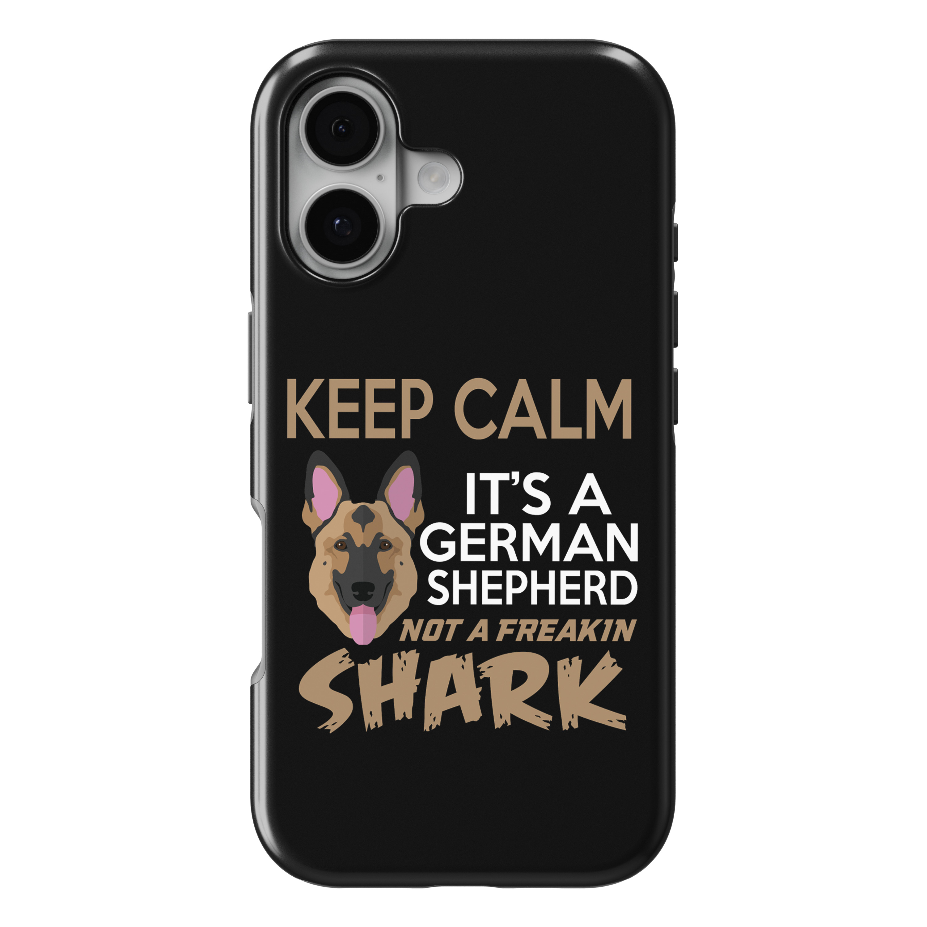 iPhone 17 MagSafe Tough Matte Case – Keep Calm – It’s a German Shepherd
