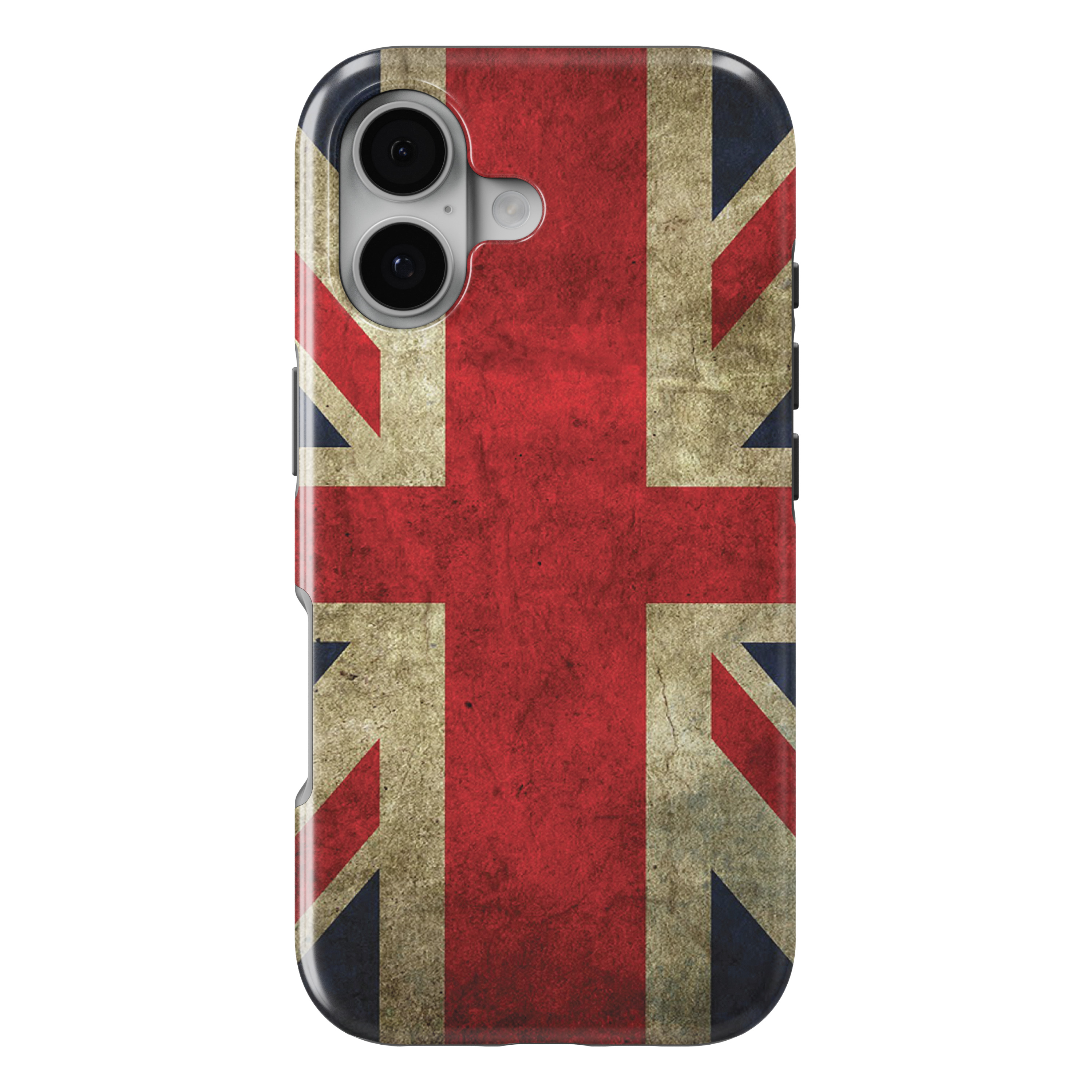 iPhone 17 MagSafe Tough Matte Case – Red White Blue British Flag Old
