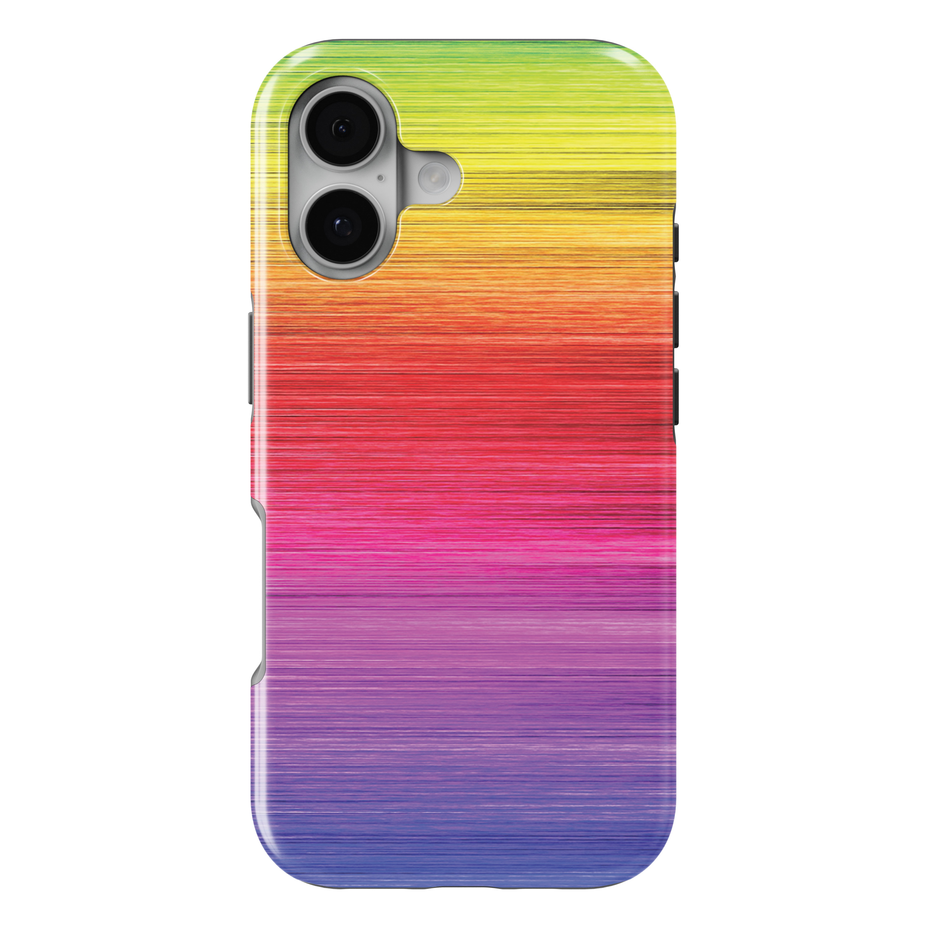 iPhone 17 MagSafe Tough Matte Case – Rainbow Shimmering Lines