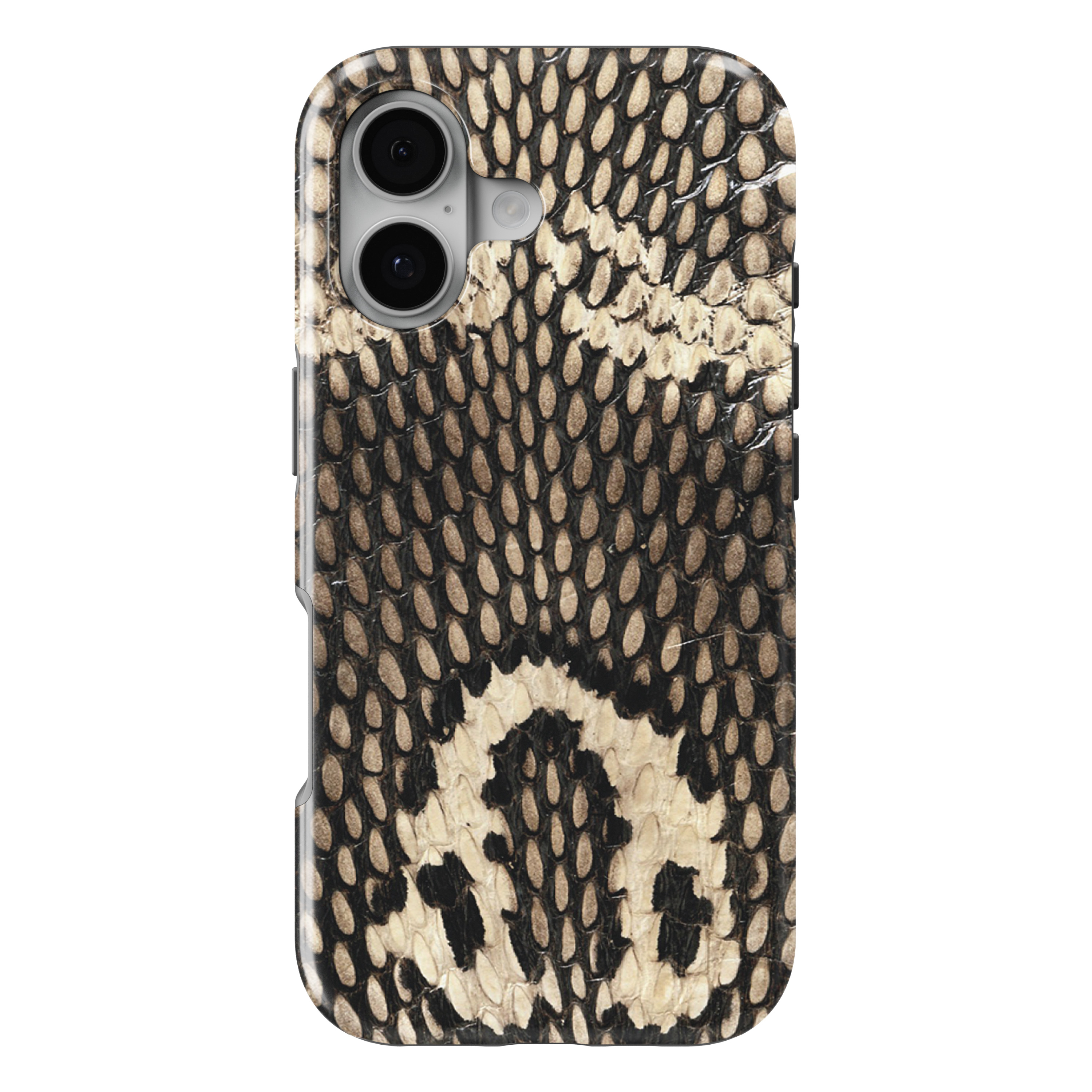 iPhone 17 MagSafe Tough Matte Case – Brown Tan Snake Skin Texture