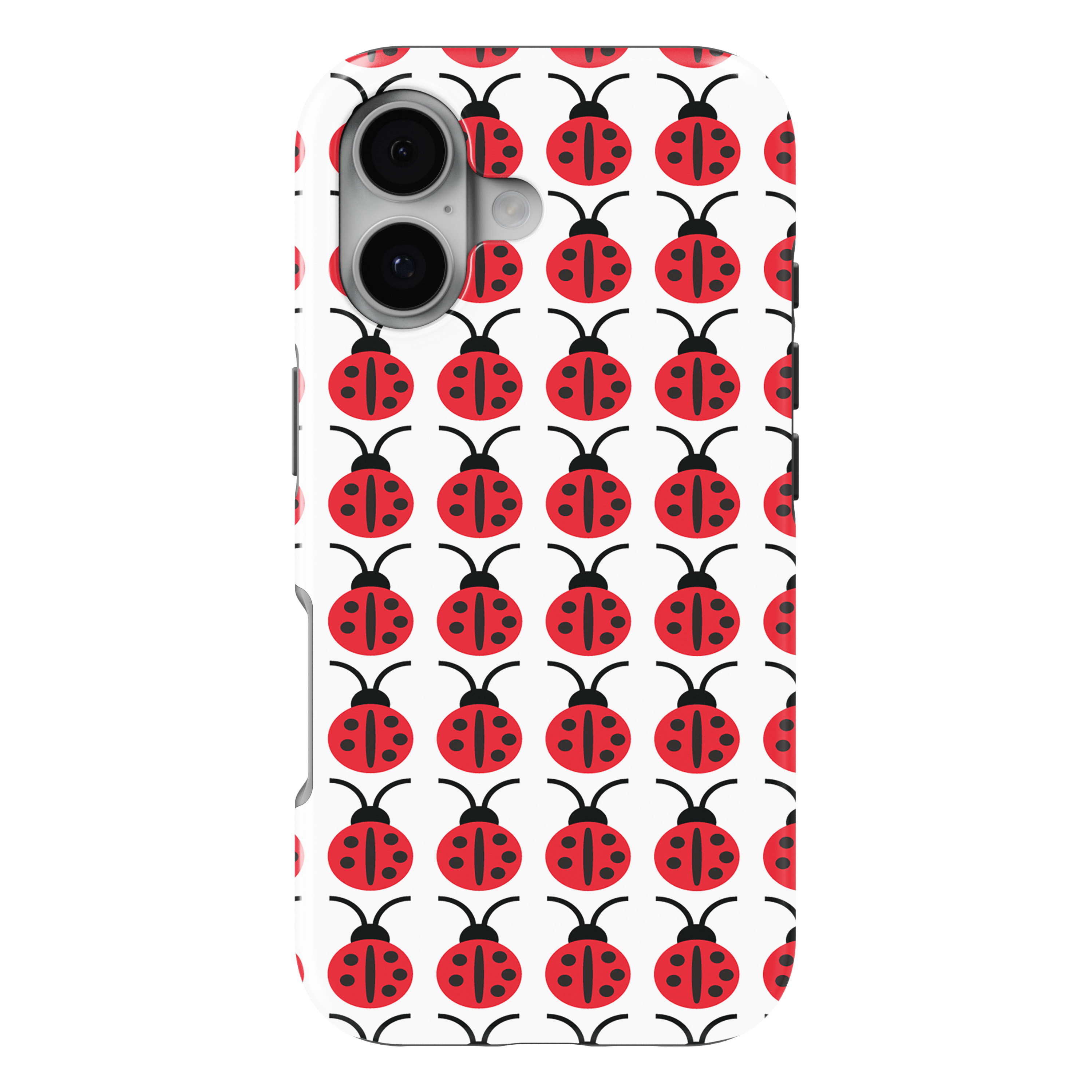iPhone 17 MagSafe Tough Matte Case – Red White Black Ladybugs