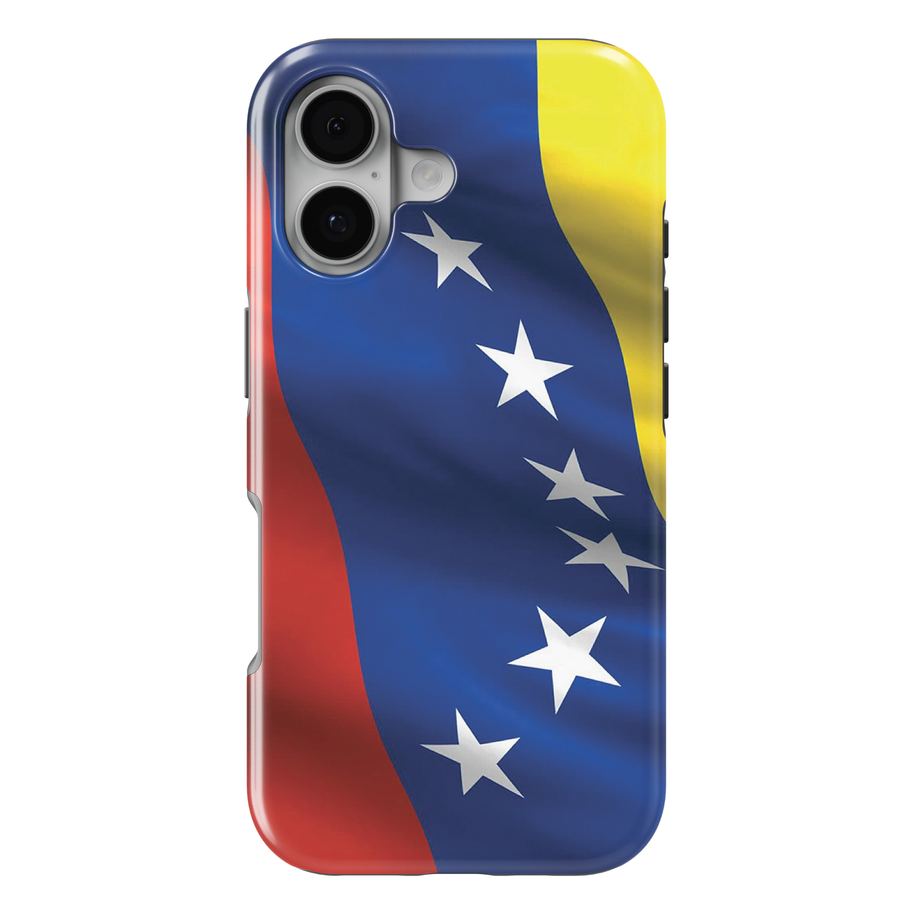 iPhone 17 MagSafe Tough Matte Case – Venezuela Waving Flag Red Blue Yellow